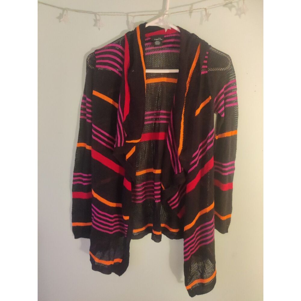 Rue 21 Women's Small Striped Knit Cardigan